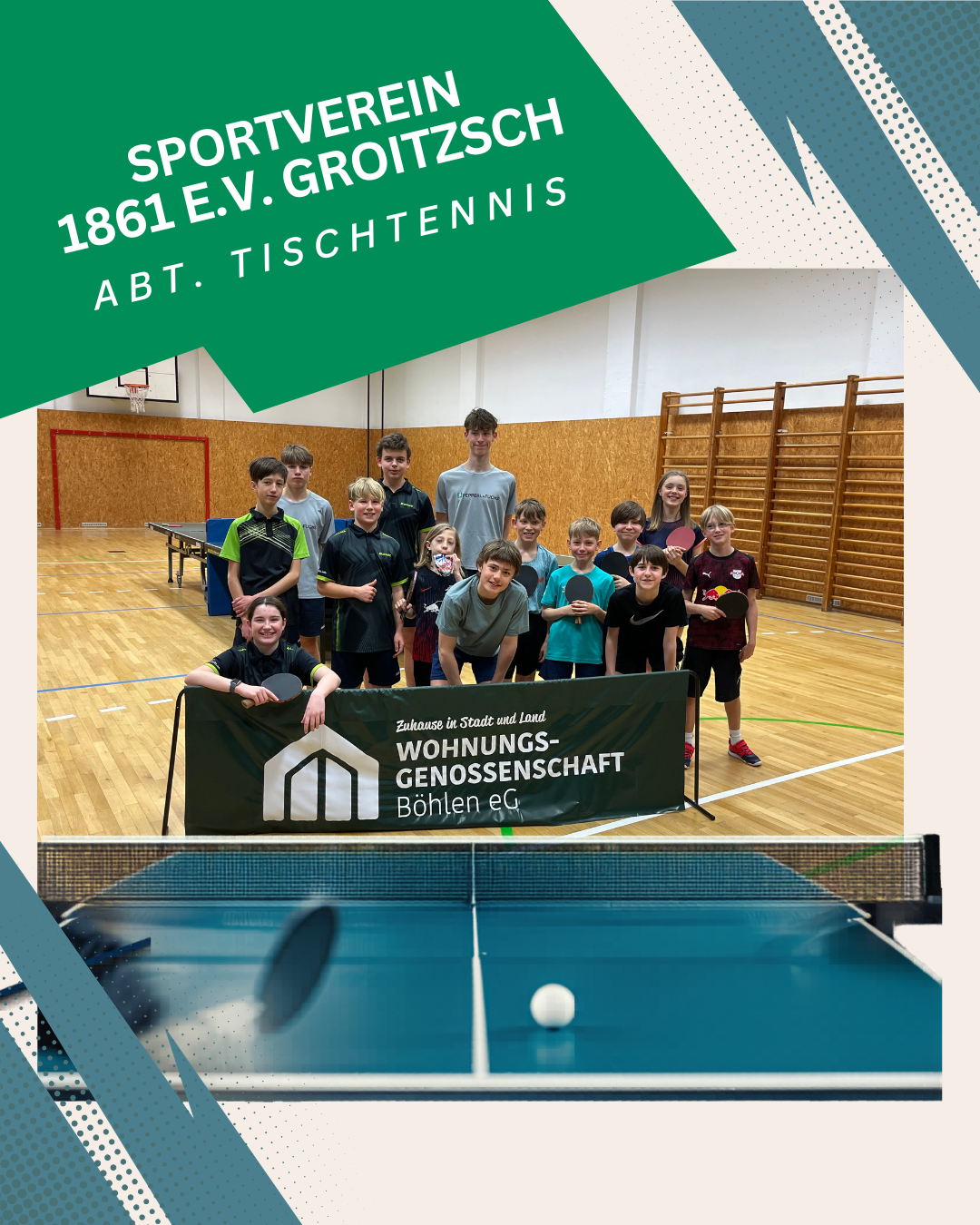 Mannschaftsbild Mannschaftsbild des Tischtennisvereins Groitzsch